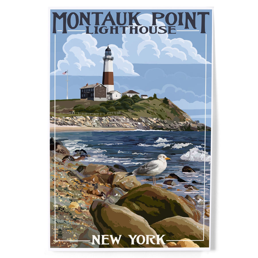 Montauk Point Lighthouse, New York, Art & Giclee Prints Art Lantern Press 