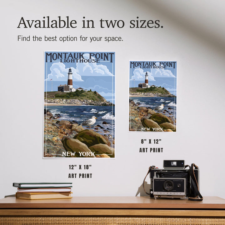 Montauk Point Lighthouse, New York, Art & Giclee Prints Art Lantern Press 