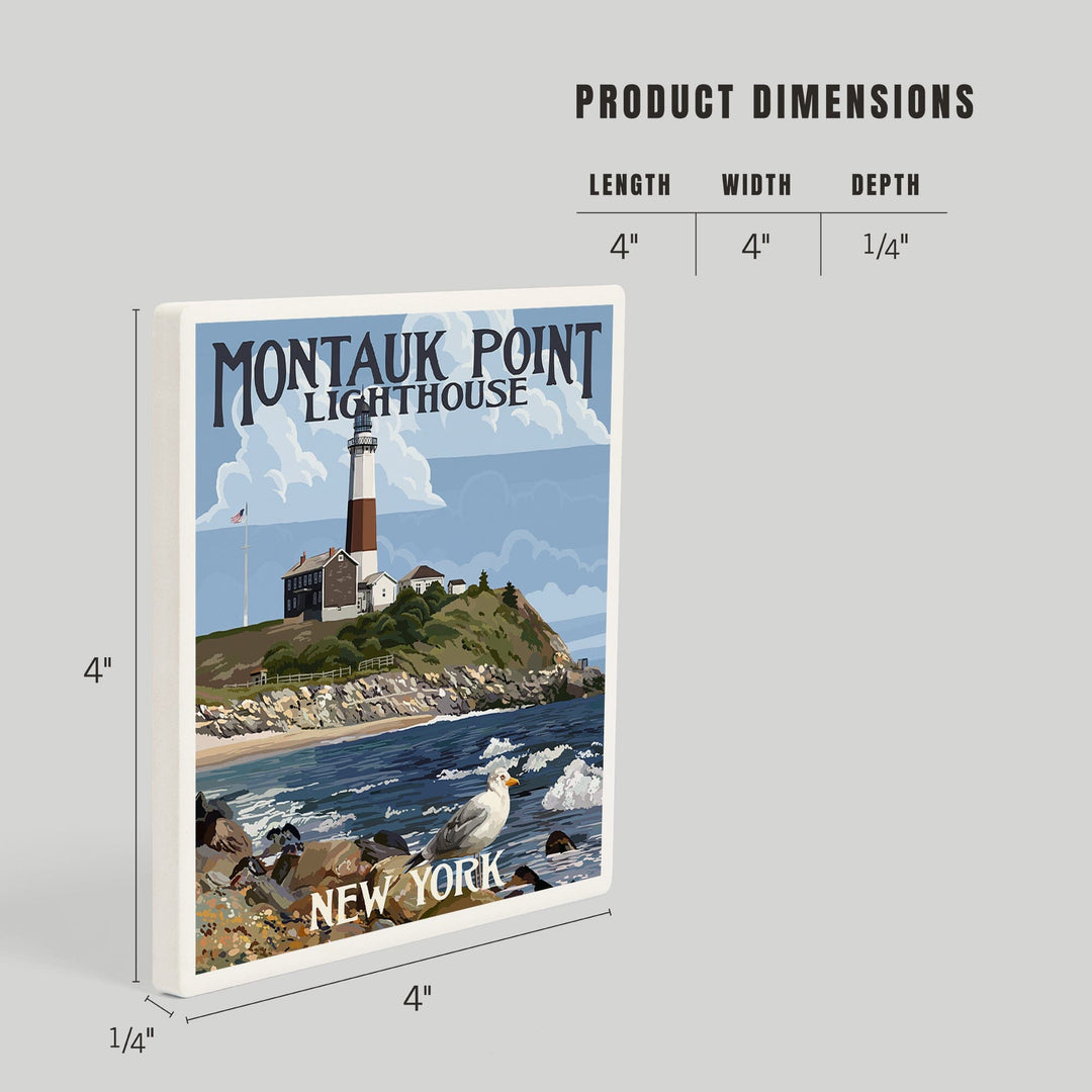 Montauk Point Lighthouse, New York, Coasters Coasters Lantern Press 