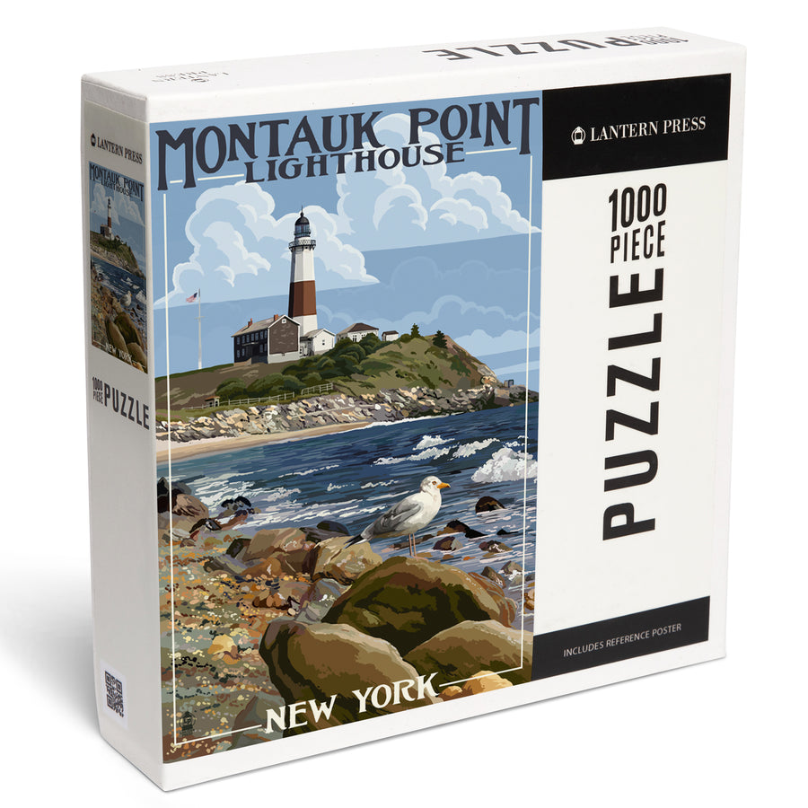 Montauk Point Lighthouse, New York, Jigsaw Puzzle Puzzle Lantern Press 