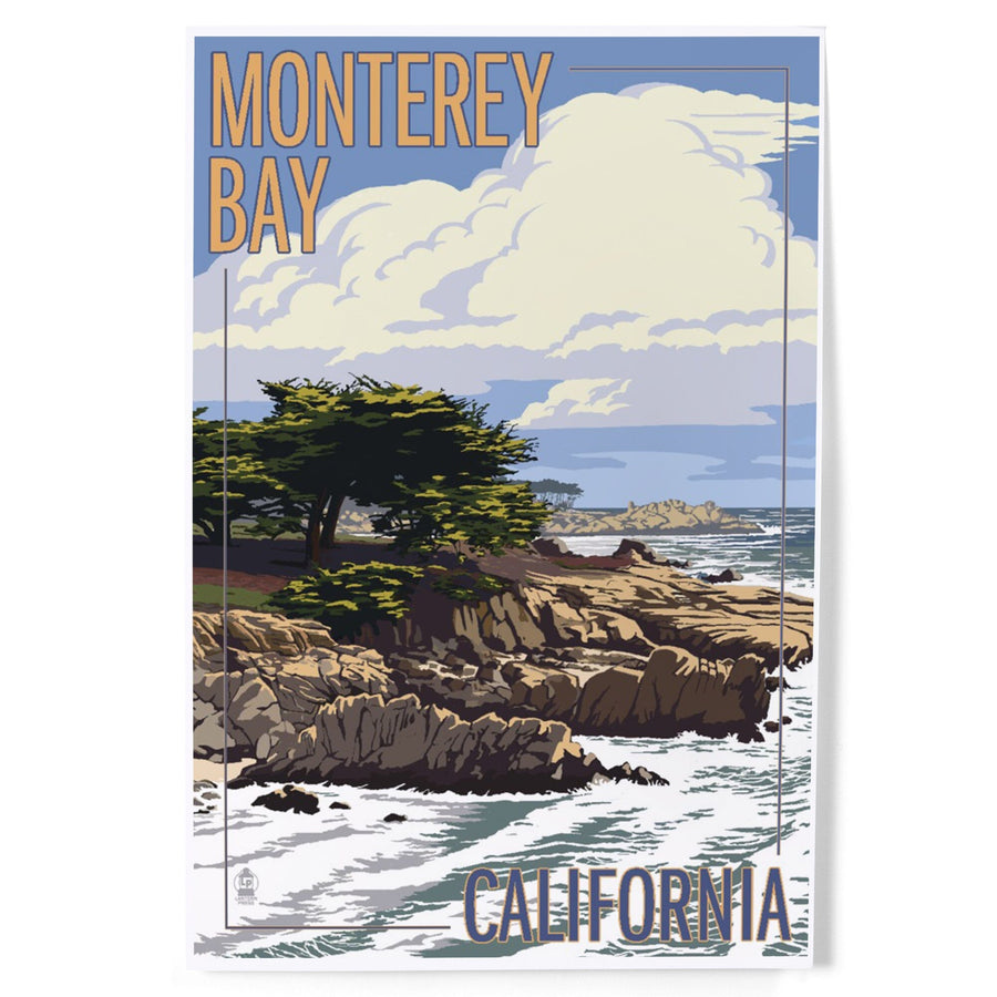 Monterey Bay, California, Cypress Tree, Art & Giclee Prints Art Lantern Press 