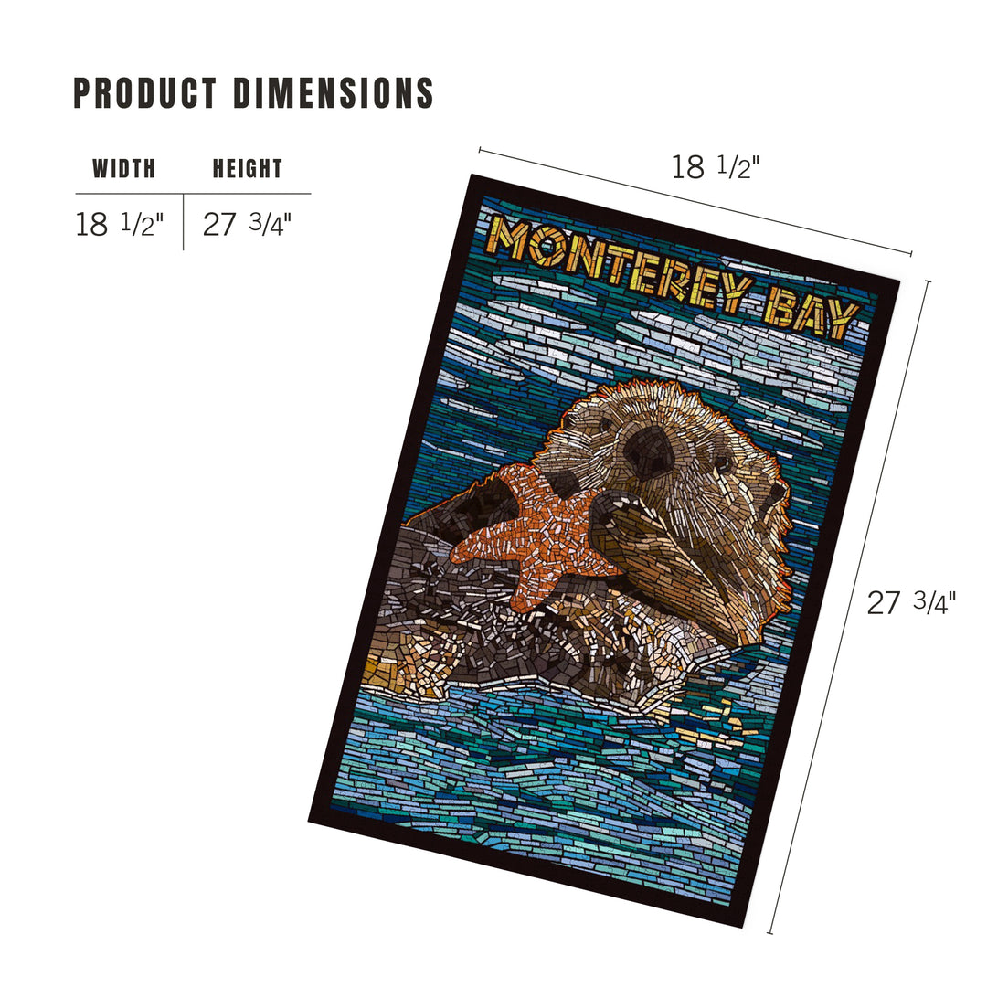 Monterey Bay, California, Otter, Mosaic, Jigsaw Puzzle Puzzle Lantern Press 