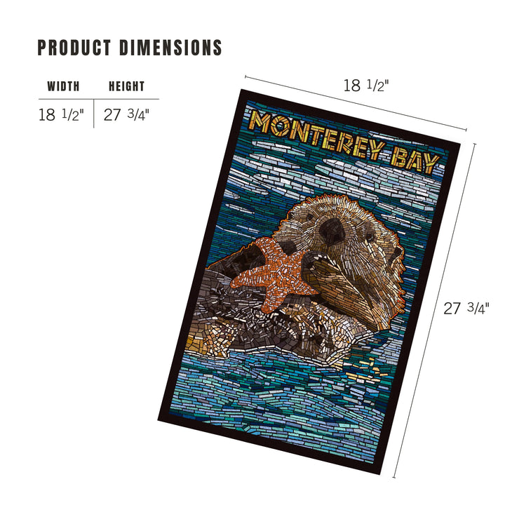 Monterey Bay, California, Otter, Mosaic, Jigsaw Puzzle Puzzle Lantern Press 
