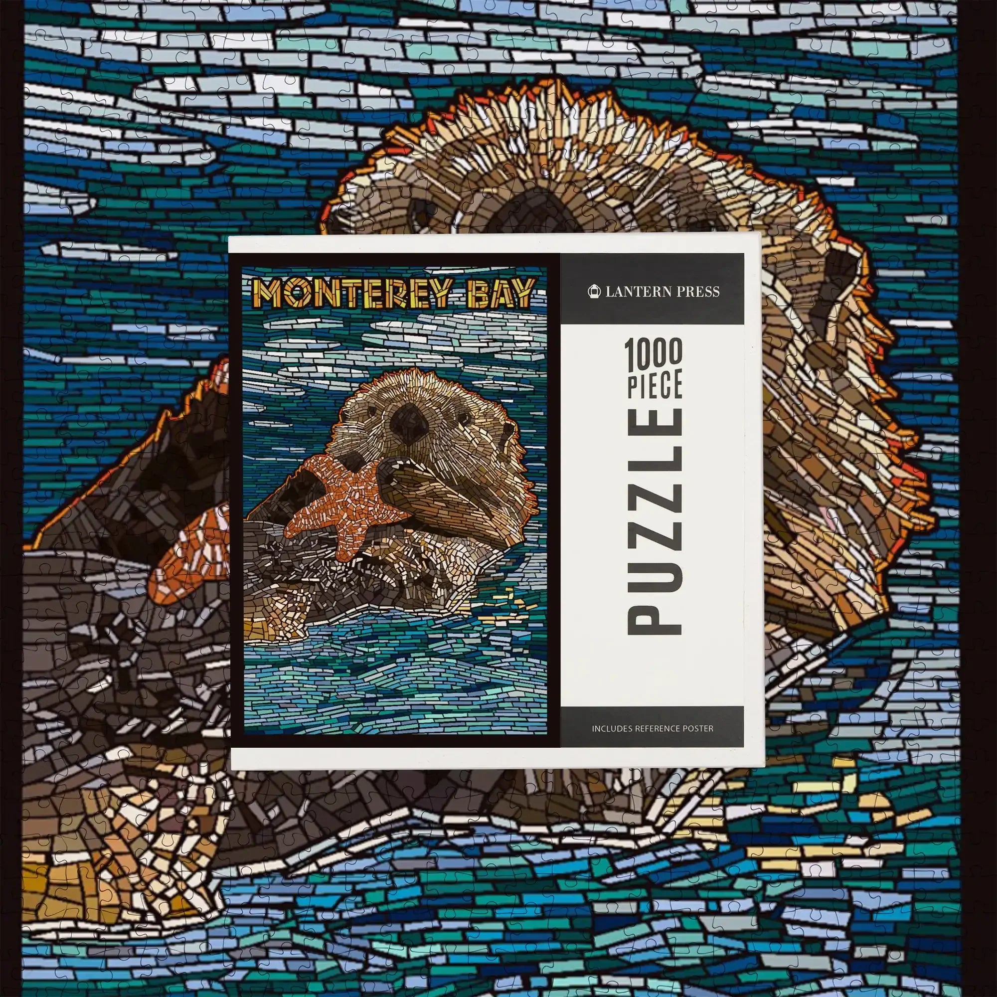 Monterey Bay, California, Mosaic, Otter, 1000 piece jigsaw puzzle
