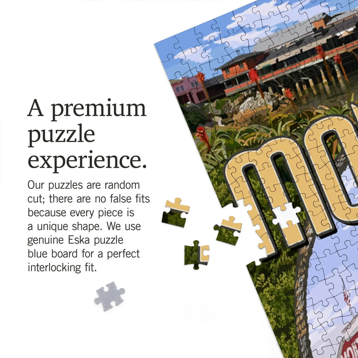 Monterey, California, Montage Scenes, Jigsaw Puzzle Puzzle Lantern Press 