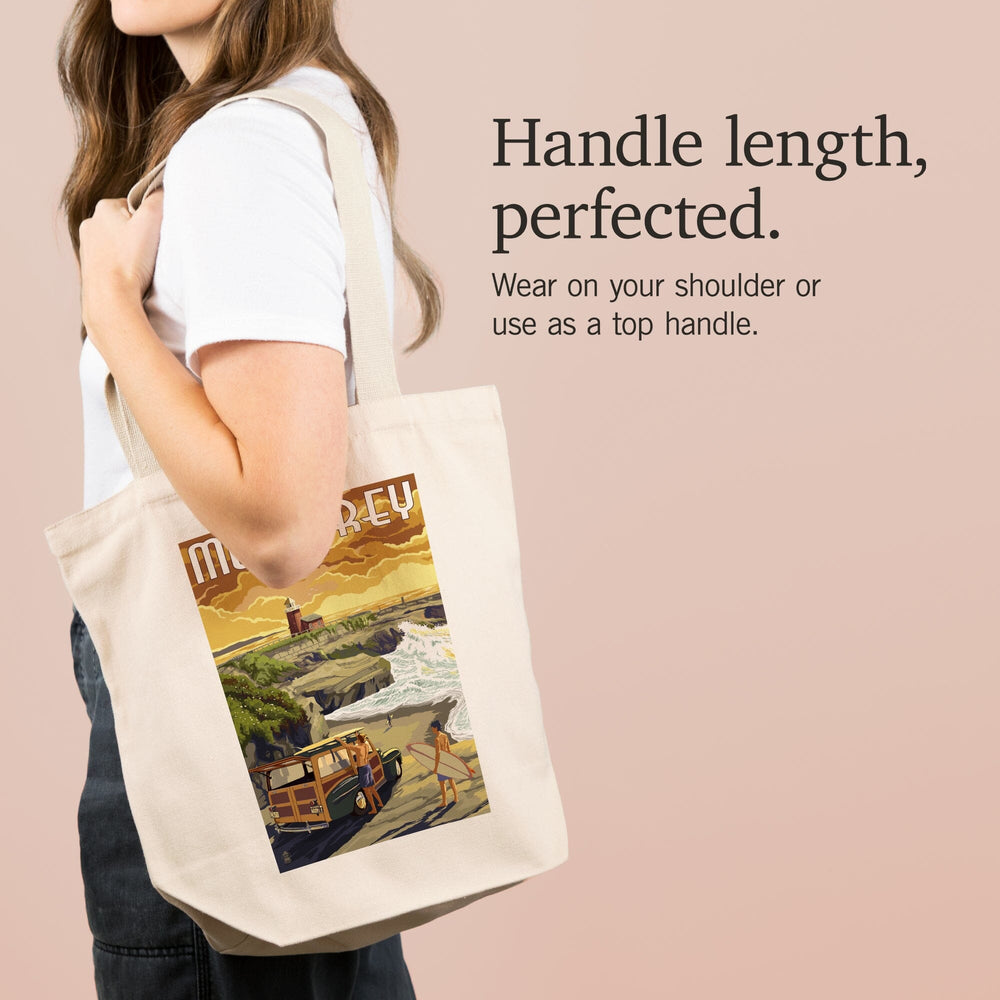 Monterey, California, Woody on Beach, Tote Bag Totes Lantern Press 