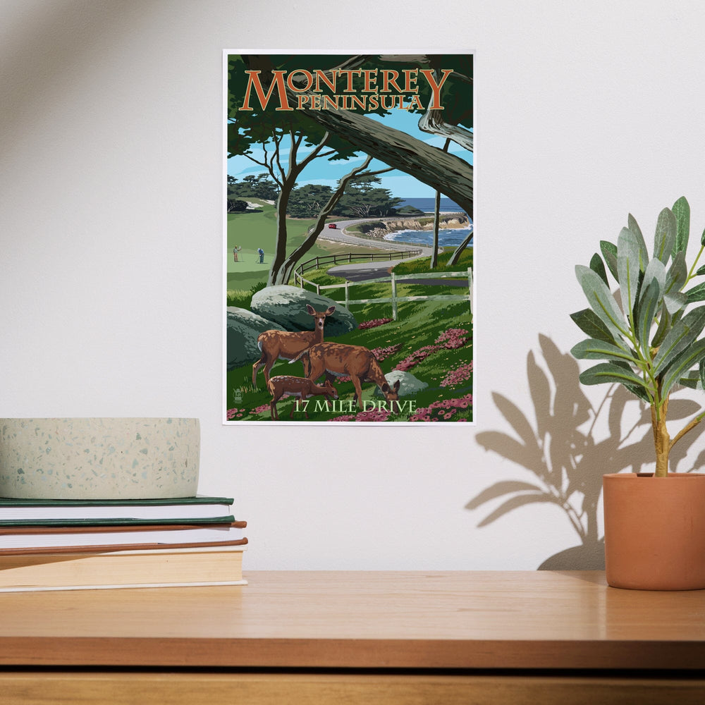 Monterey Peninsula, California, 17 Mile Drive, Art & Giclee Prints Art Lantern Press 