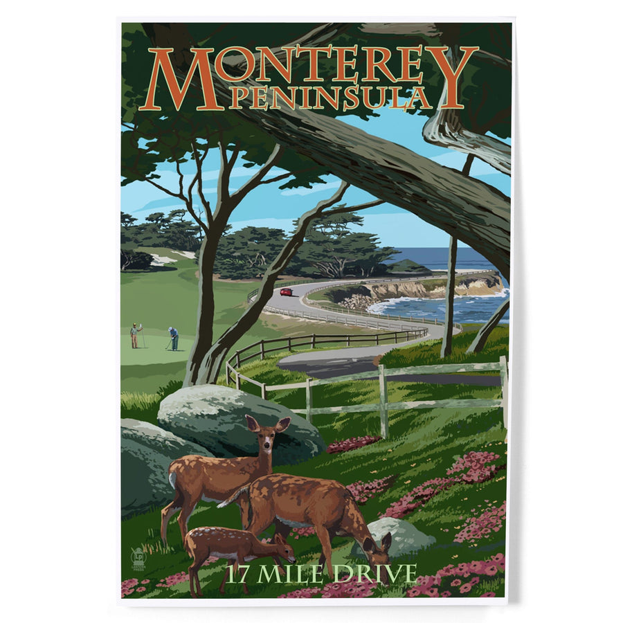 Monterey Peninsula, California, 17 Mile Drive, Art & Giclee Prints Art Lantern Press 