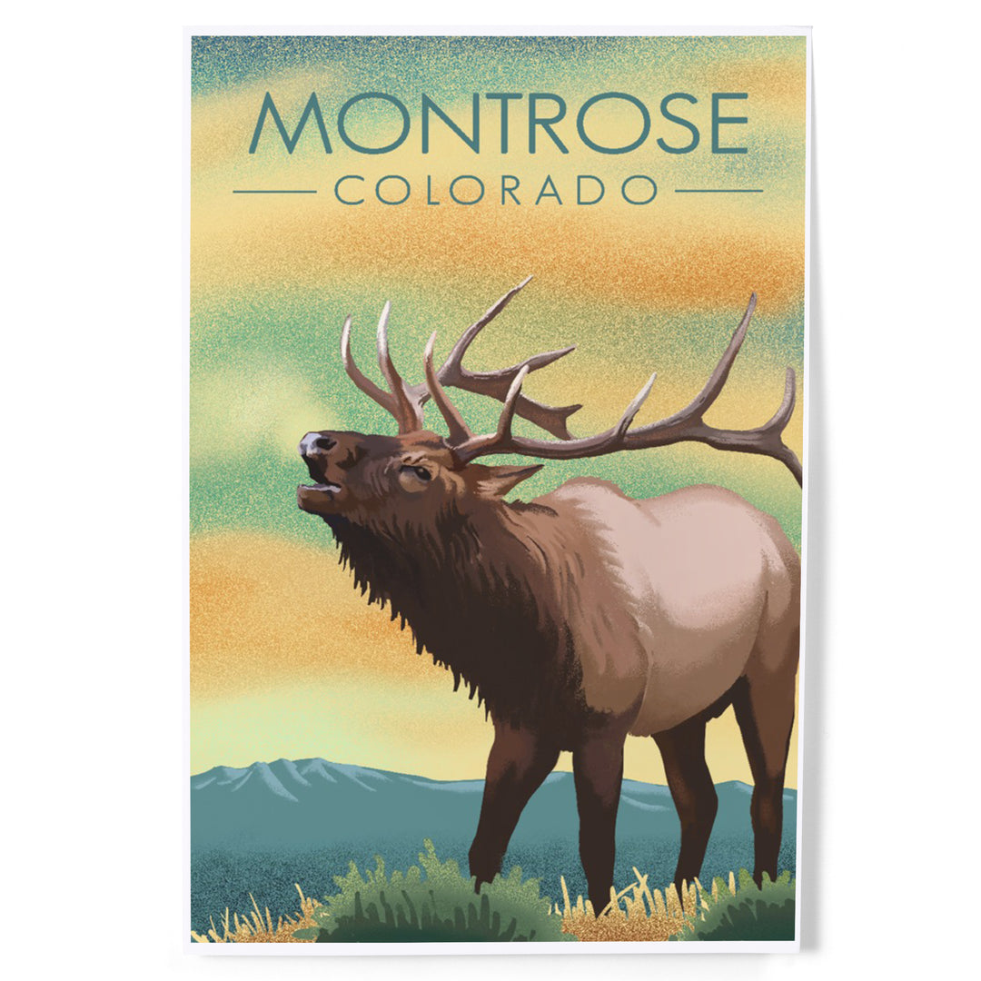 Montrose, Colorado, Lithograph, Art & Giclee Prints Art Lantern Press 12 x 18 Art Print 