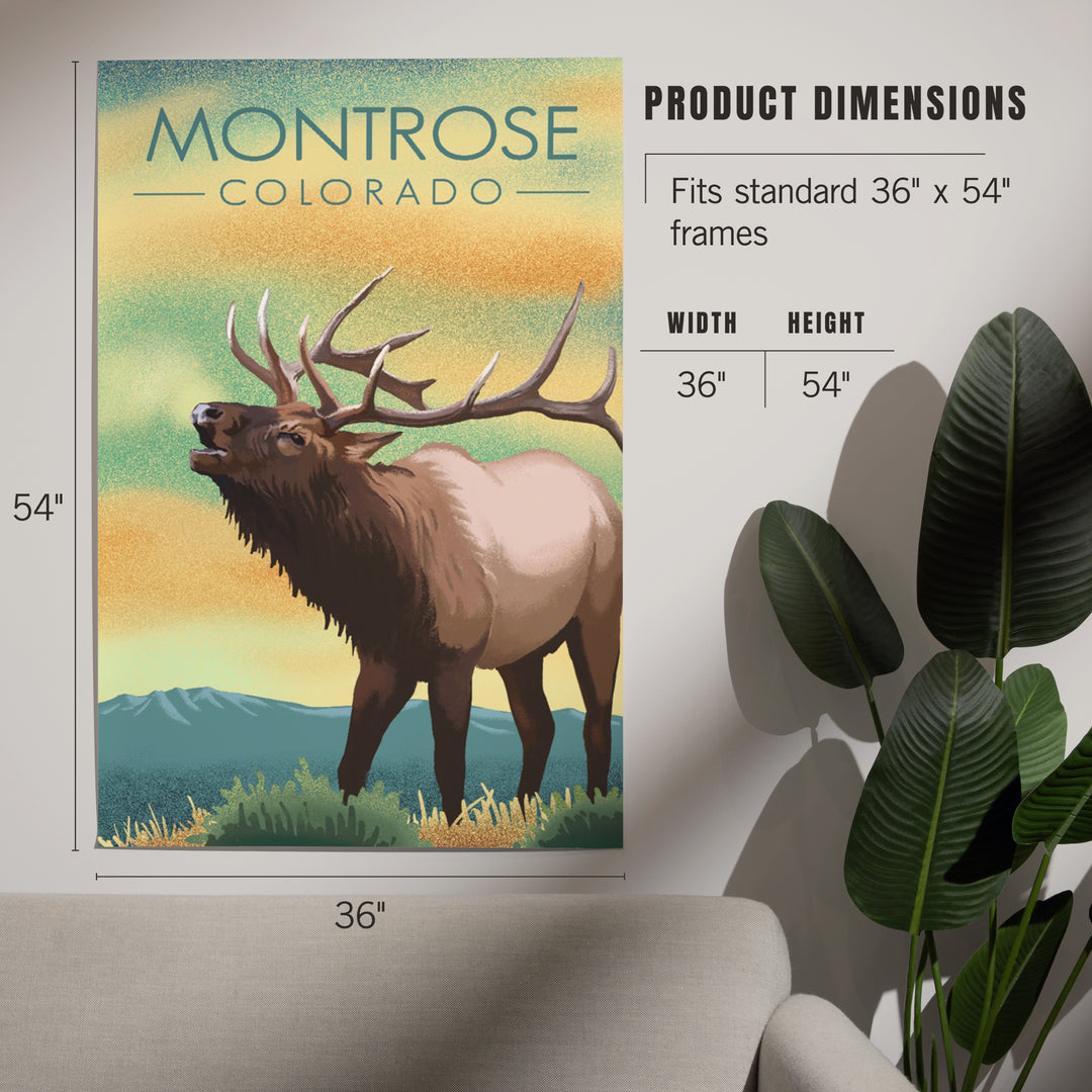 Montrose, Colorado, Lithograph, Art & Giclee Prints Art Lantern Press 