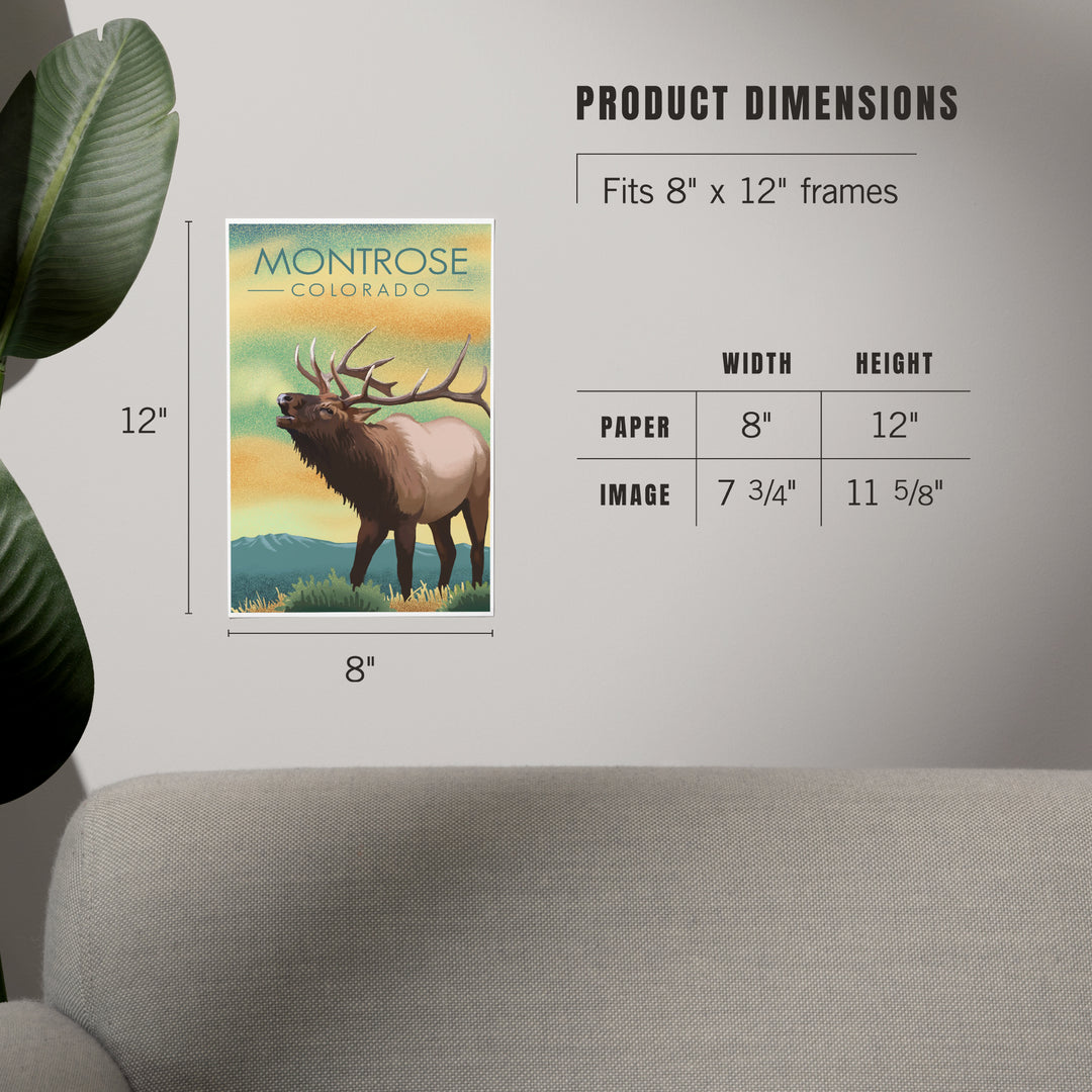 Montrose, Colorado, Lithograph, Art & Giclee Prints Art Lantern Press 