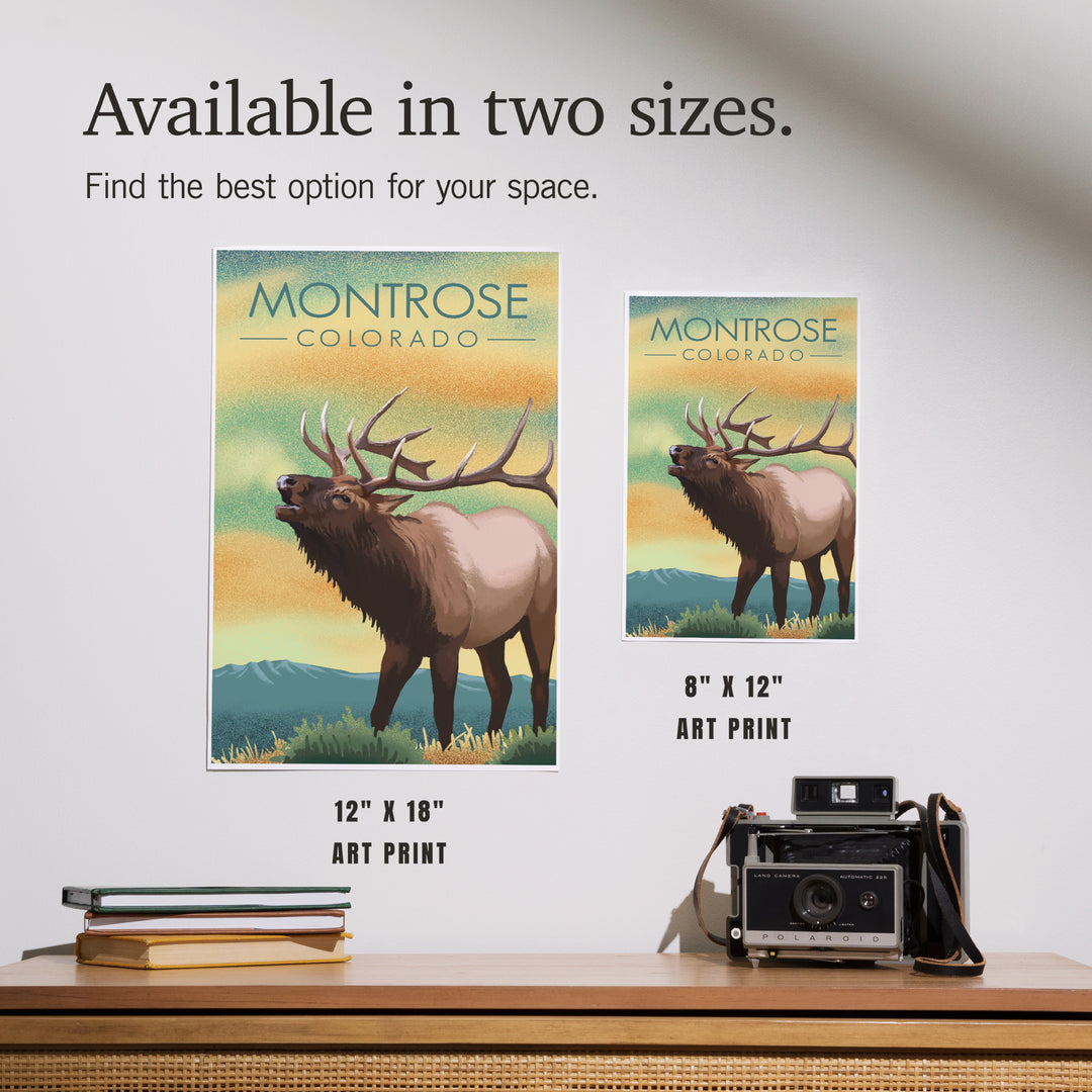 Montrose, Colorado, Lithograph, Art & Giclee Prints Art Lantern Press 