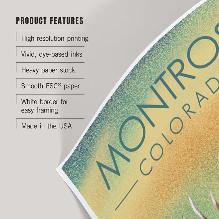 Montrose, Colorado, Lithograph, Art & Giclee Prints Art Lantern Press 