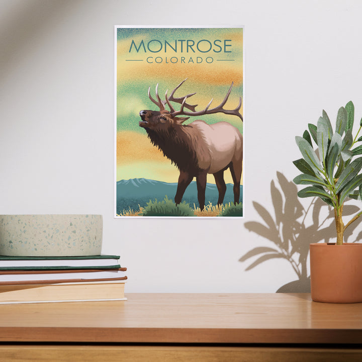 Montrose, Colorado, Lithograph, Art & Giclee Prints Art Lantern Press 