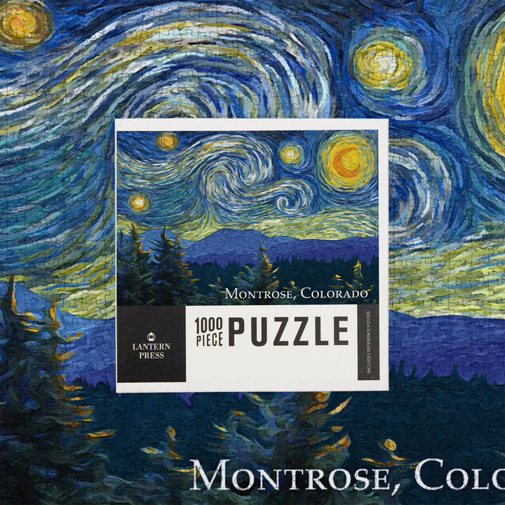 Montrose, Colorado, Starry Night, Jigsaw Puzzle Puzzle Lantern Press 