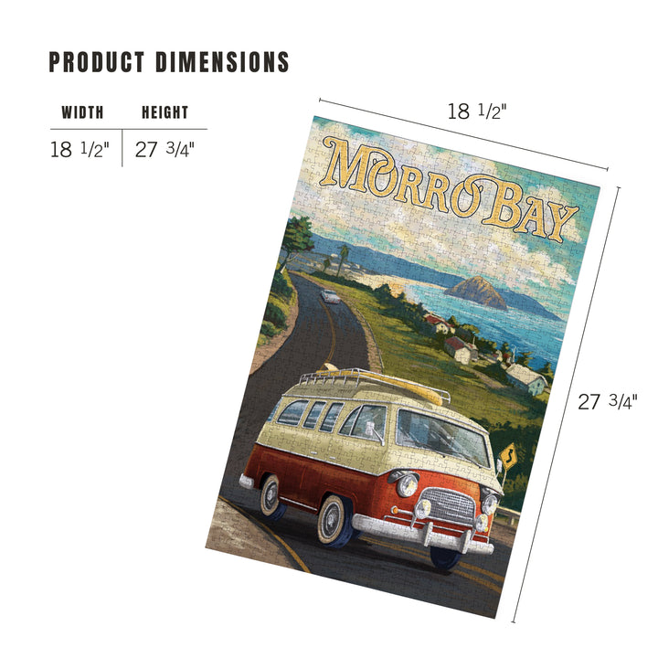 Morro Bay, California, Camper Van, Jigsaw Puzzle Puzzle Lantern Press 