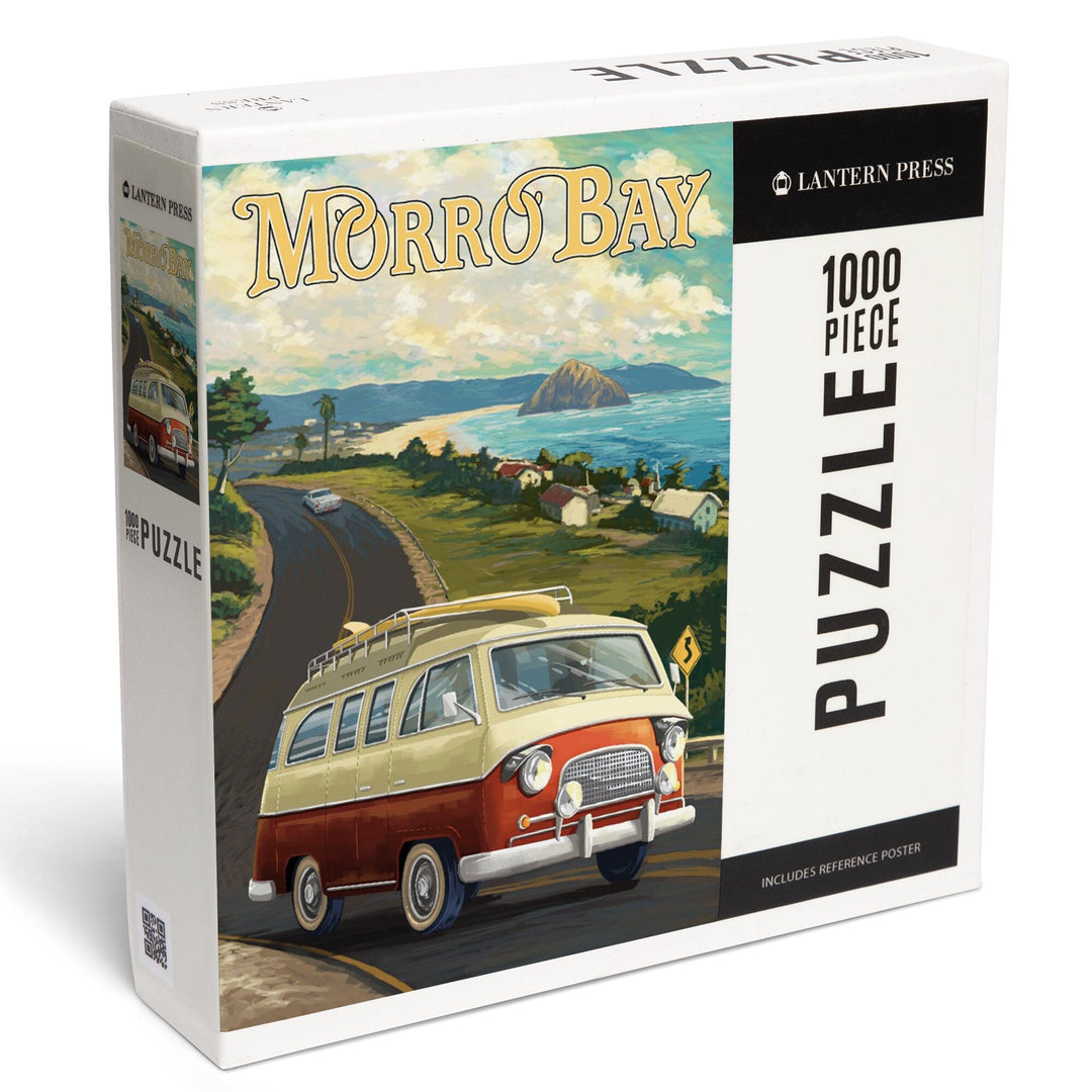Morro Bay, California, Camper Van, Jigsaw Puzzle Puzzle Lantern Press 