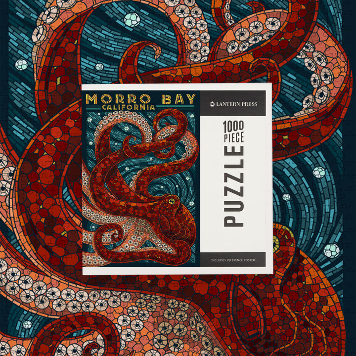 Morro Bay, California, Octopus Mosaic, Jigsaw Puzzle Puzzle Lantern Press 
