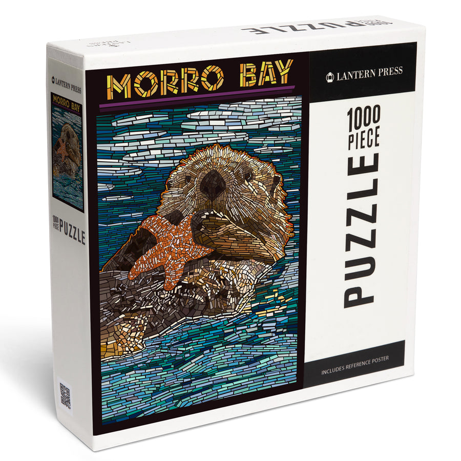 Morro Bay, California, Sea Otter, Mosaic, Jigsaw Puzzle Puzzle Lantern Press 