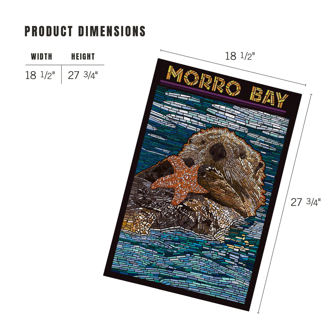 Morro Bay, California, Sea Otter, Mosaic, Jigsaw Puzzle Puzzle Lantern Press 