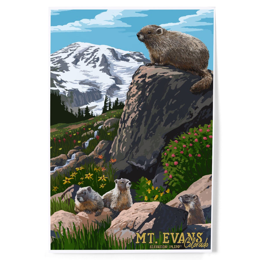 Mount Evans, Colorado, Marmots, Elevation, Art & Giclee Prints Art Lantern Press 