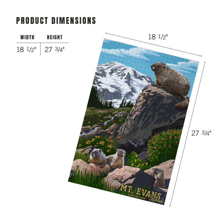 Mount Evans, Colorado, Marmots, Elevation, Jigsaw Puzzle Puzzle Lantern Press 