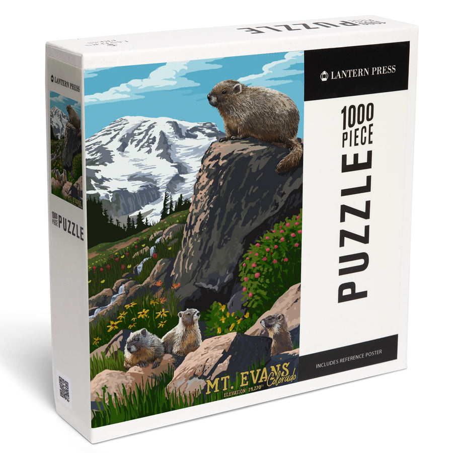 Mount Evans, Colorado, Marmots, Elevation, Jigsaw Puzzle Puzzle Lantern Press 