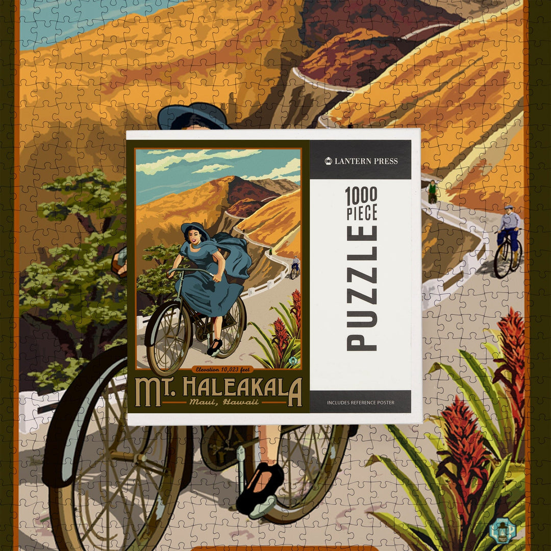 Mount Haleakalā, Hawaii, Bicycle, Jigsaw Puzzle Puzzle Lantern Press 