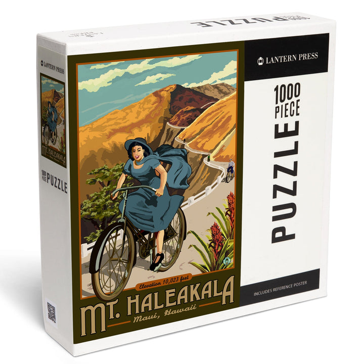 Mount Haleakalā, Hawaii, Bicycle, Jigsaw Puzzle Puzzle Lantern Press 