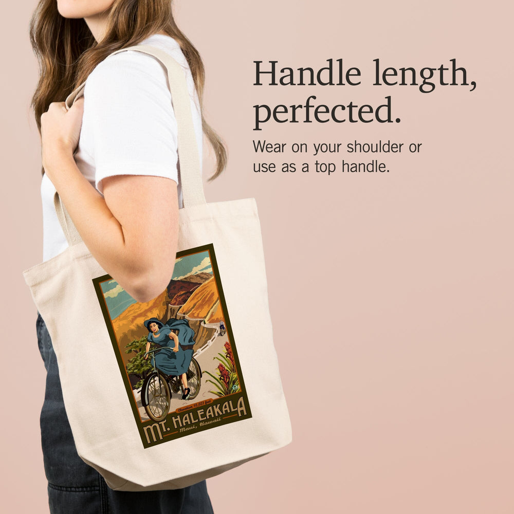Mount Haleakalā, Hawaii, Bicycle, Tote Bag Totes Lantern Press 