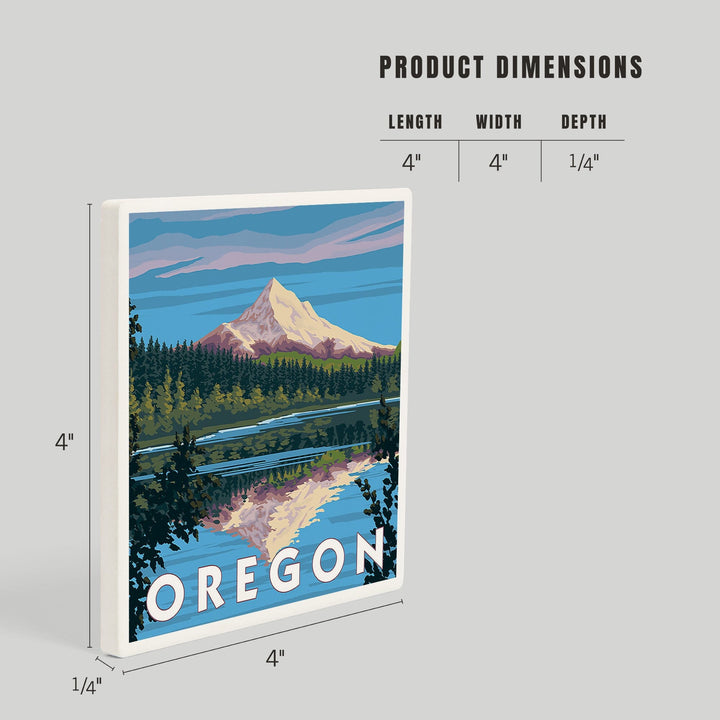 Mount Hood from Lost Lake, Oregon, Coasters Coasters Lantern Press 