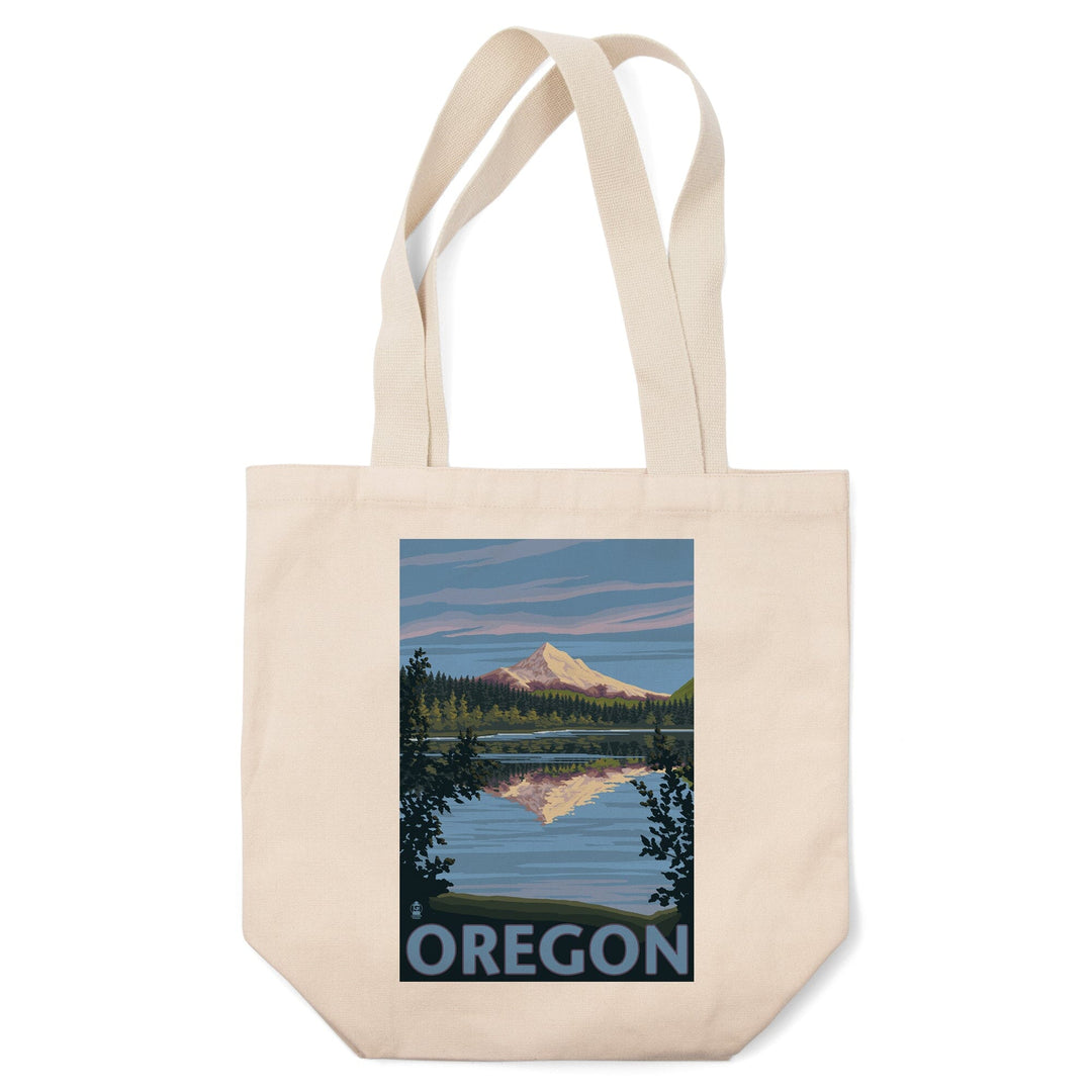Mount Hood from Lost Lake, Oregon, Lantern Press Artwork, Tote Bag Totes Lantern Press 