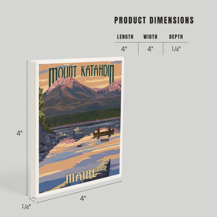 Mount Katahdin, Maine, Coasters Coasters Lantern Press 