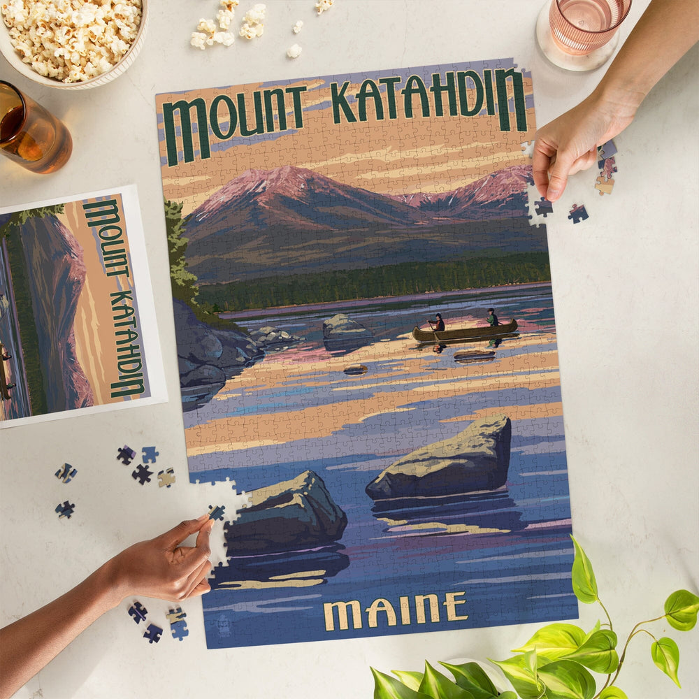 Mount Katahdin, Maine, Jigsaw Puzzle Puzzle Lantern Press 