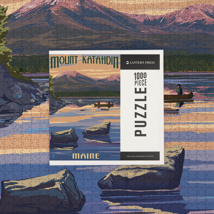 Mount Katahdin, Maine, Jigsaw Puzzle Puzzle Lantern Press 