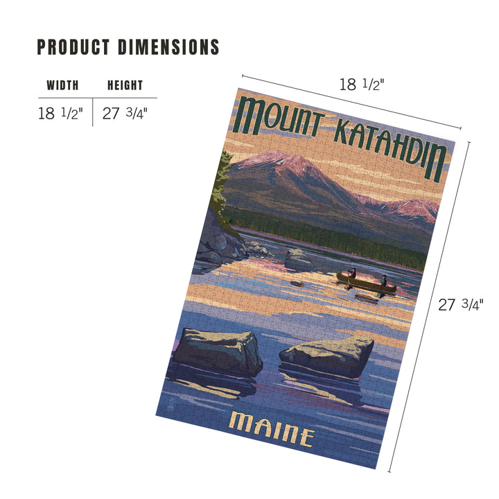 Mount Katahdin, Maine, Jigsaw Puzzle Puzzle Lantern Press 