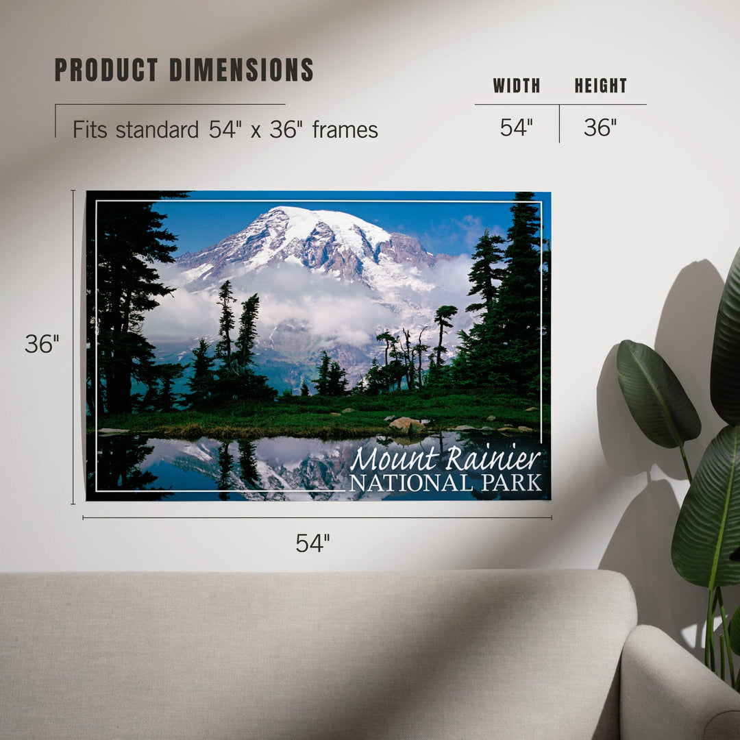Mount Rainier National Park, Reflection Lake, Art & Giclee Prints Art Lantern Press 