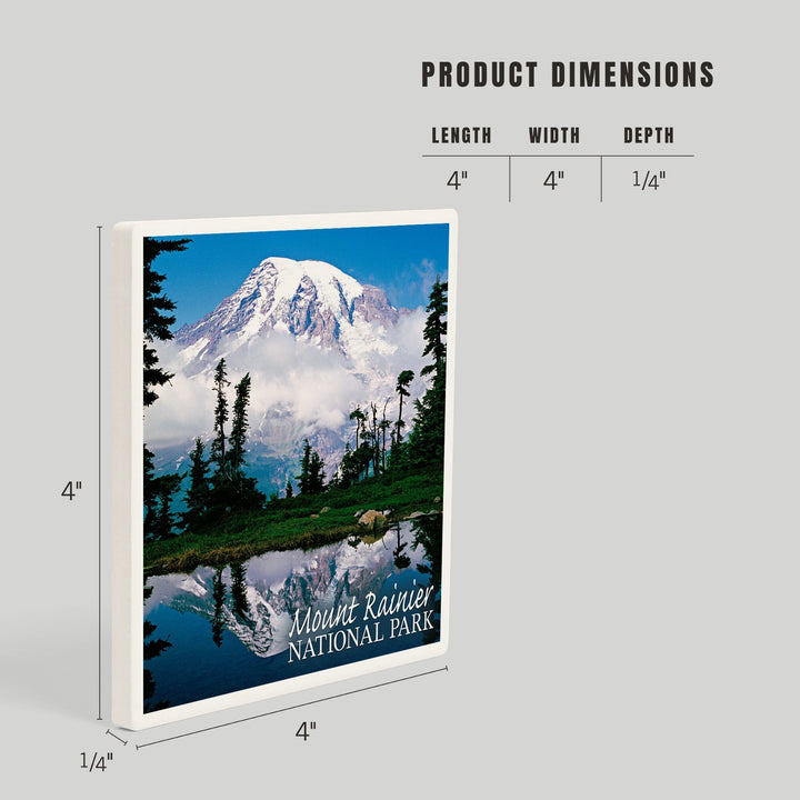 Mount Rainier National Park, Reflection Lake, Coasters Coasters Lantern Press 