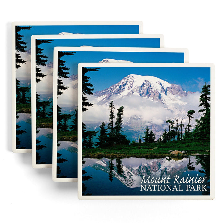 Mount Rainier National Park, Reflection Lake, Coasters Coasters Lantern Press 