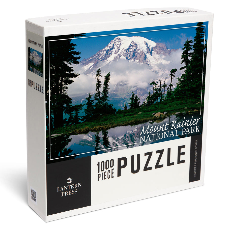 Mount Rainier National Park, Reflection Lake, Jigsaw Puzzle Puzzle Lantern Press 