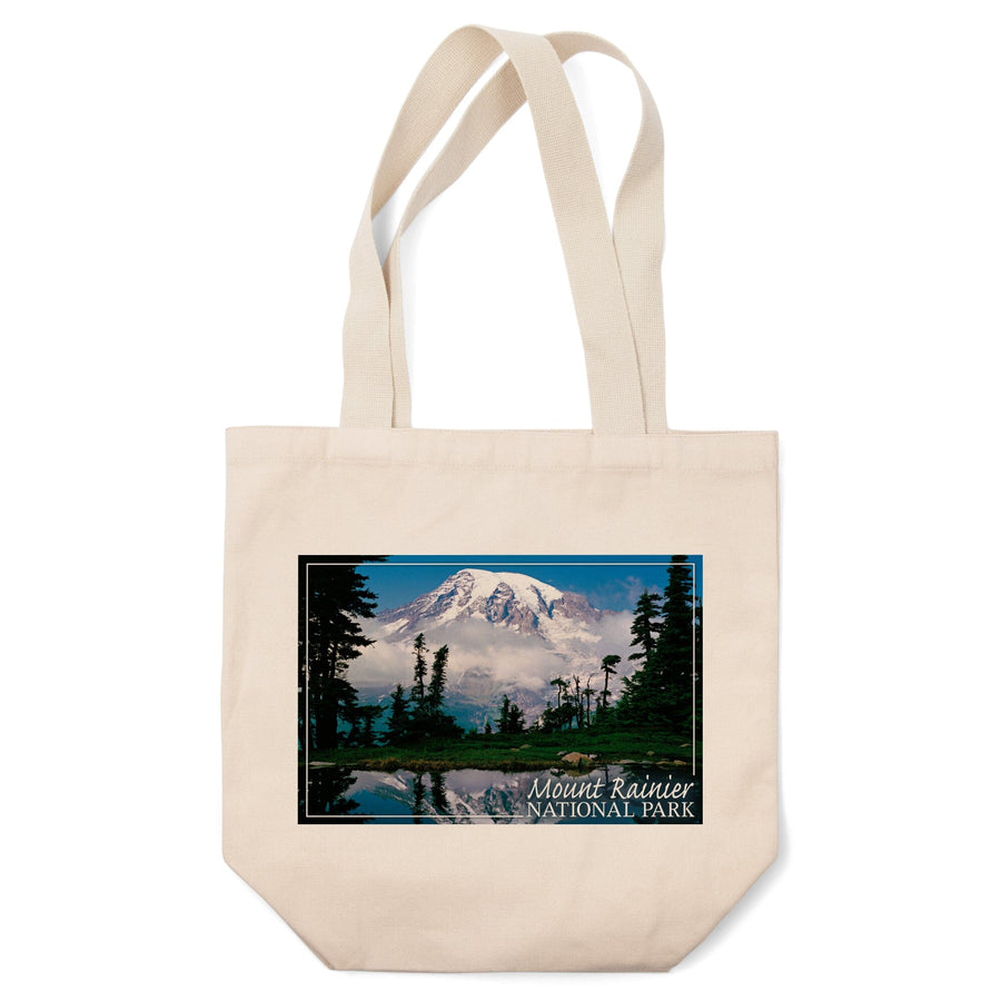 Mount Rainier National Park, Reflection Lake, Lantern Press Photography, Tote Bag Totes Lantern Press 