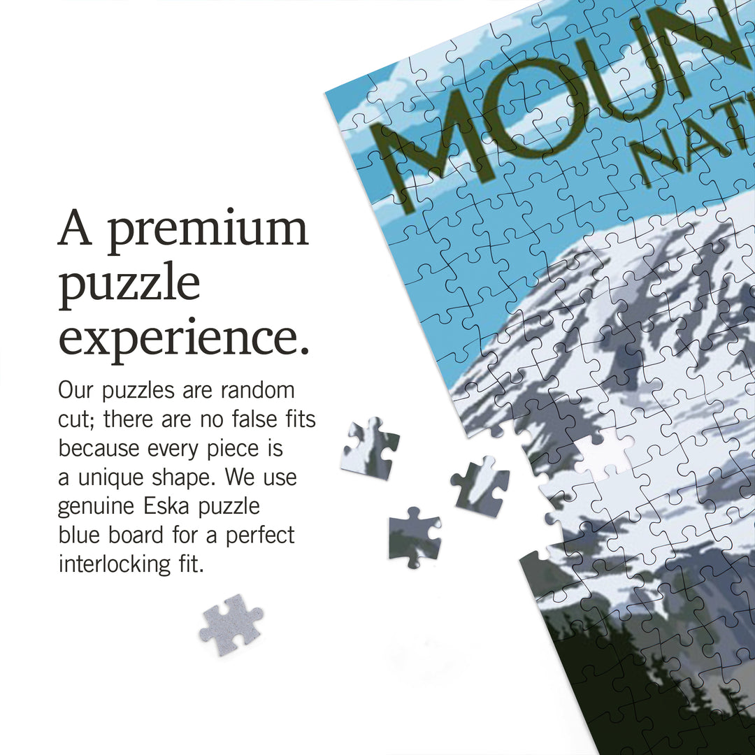 Mount Rainier National Park, Washington, Meadow and Marmots, Jigsaw Puzzle Puzzle Lantern Press 