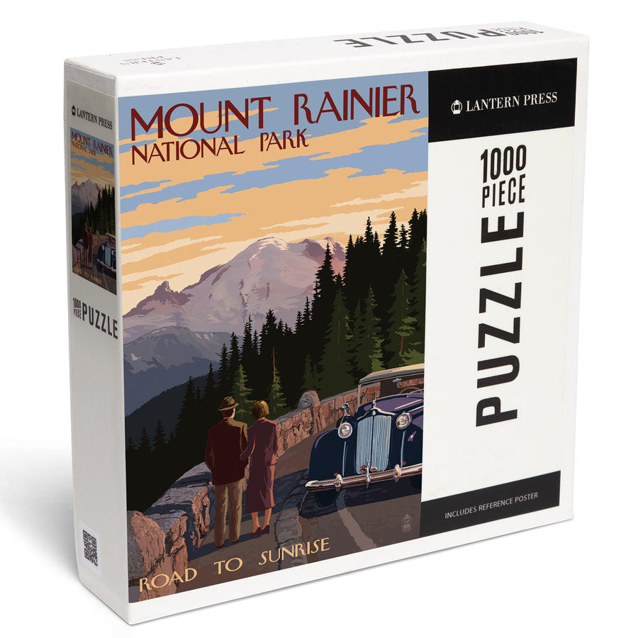 Mount Rainier National Park, Washington, Road to Sunrise, Jigsaw Puzzle Puzzle Lantern Press 