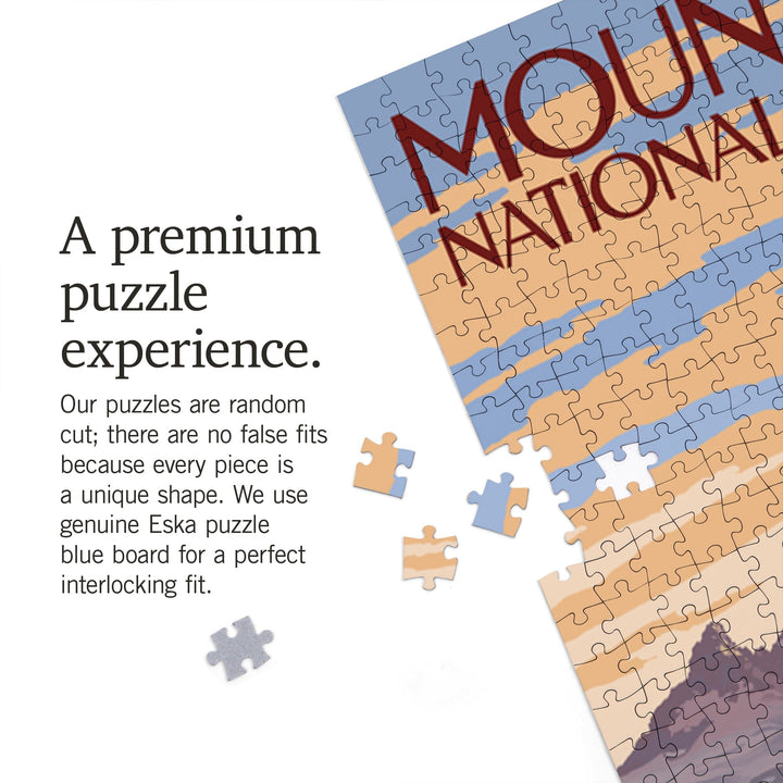 Mount Rainier National Park, Washington, Road to Sunrise, Jigsaw Puzzle Puzzle Lantern Press 