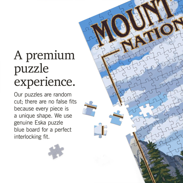 Mount Rushmore National Memorial, South Dakota, Bison Scene, Jigsaw Puzzle Puzzle Lantern Press 