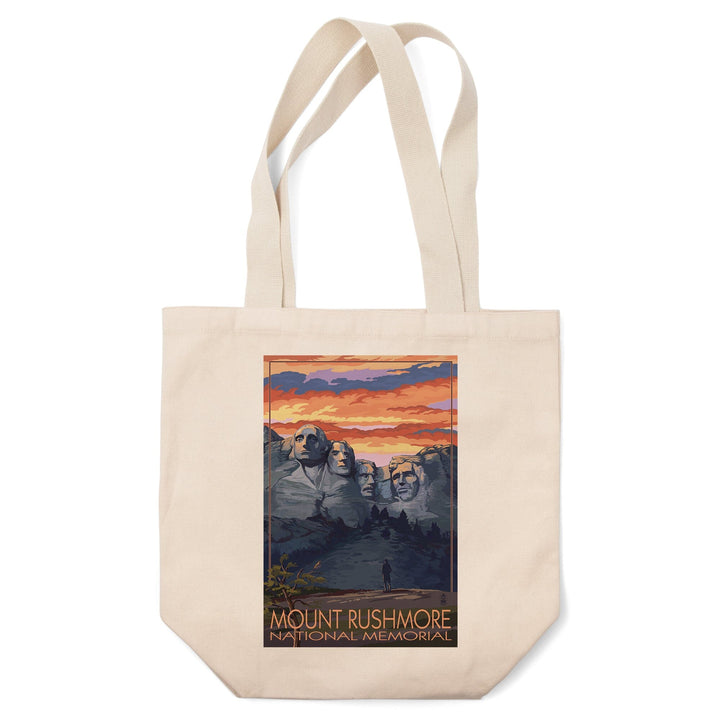 Mount Rushmore National Memorial, South Dakota, Painterly Series, Sunset View, Tote Bag Totes Lantern Press 
