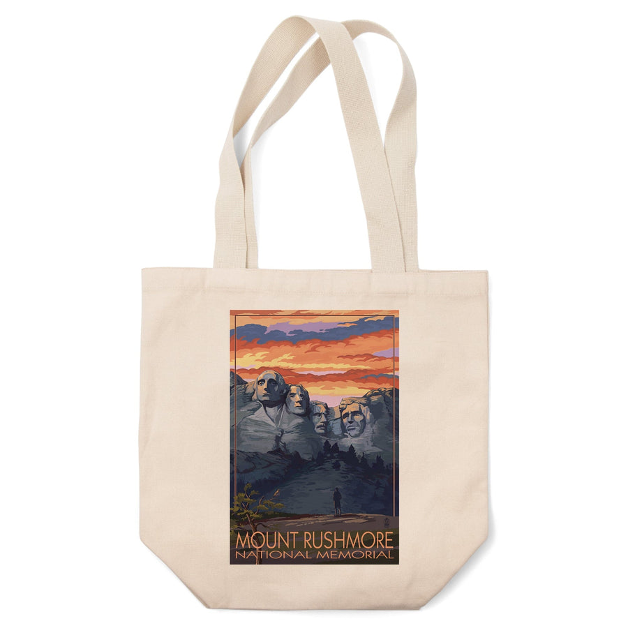 Mount Rushmore National Memorial, South Dakota, Painterly Series, Sunset View, Tote Bag Totes Lantern Press 