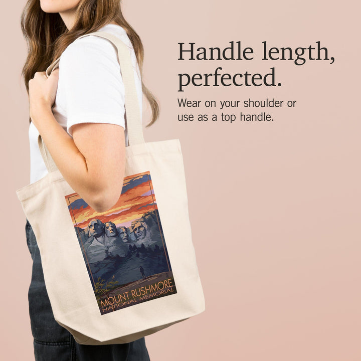 Mount Rushmore National Memorial, South Dakota, Painterly Series, Sunset View, Tote Bag Totes Lantern Press 