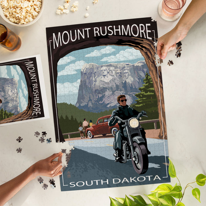 Mount Rushmore National Memorial, South Dakota, Tunnel Scene, Jigsaw Puzzle Puzzle Lantern Press 