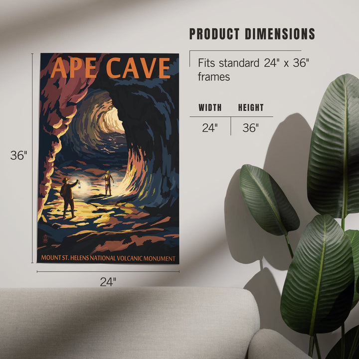 Mount St. Helens, Washington, Ape Cave, Sunset View, Art & Giclee Prints Art Lantern Press 